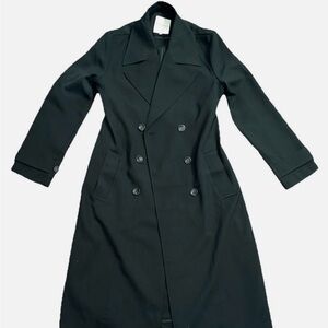 Bagatelle Classic Black Trenchcoat NWT Sz L